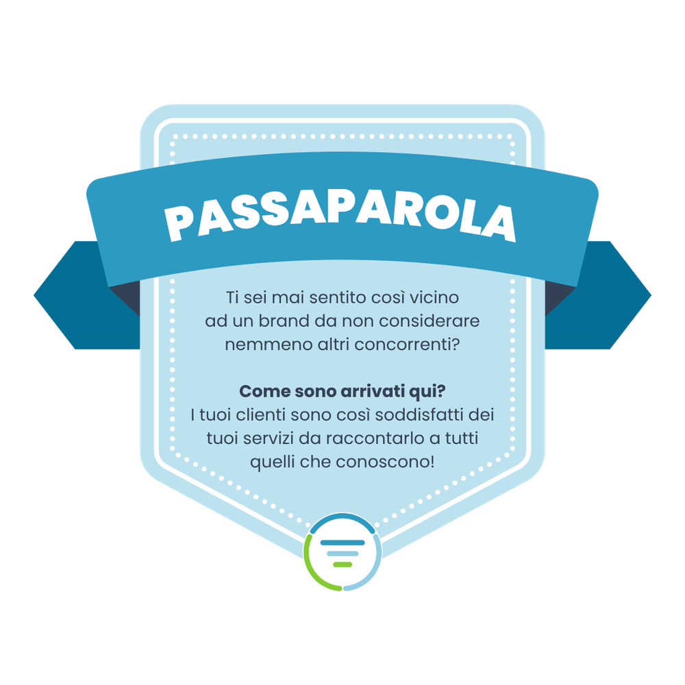 Fase Passaparola del Client Journey: I clienti diventano tuoi sostenitori.